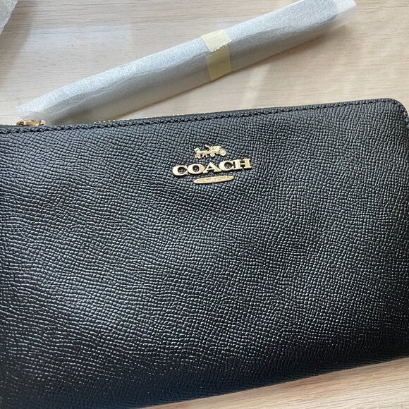 COACH || Black Large Corner Zip Wristlet - NEW - Picture 5 of 6